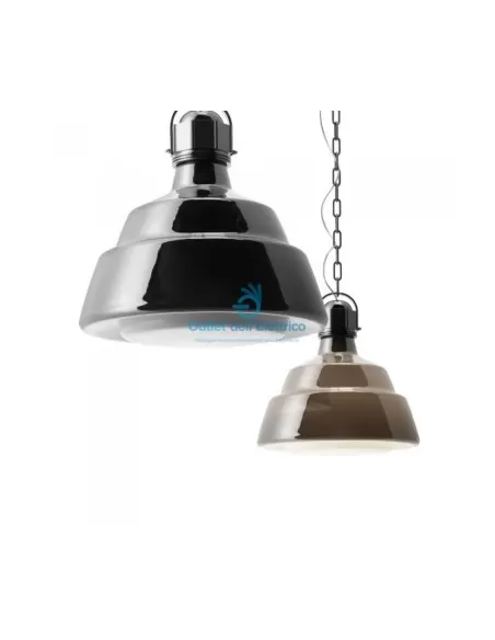 Foscarini LI0171 78 E Glas große Disel-Hängeleuchte Chrom E27